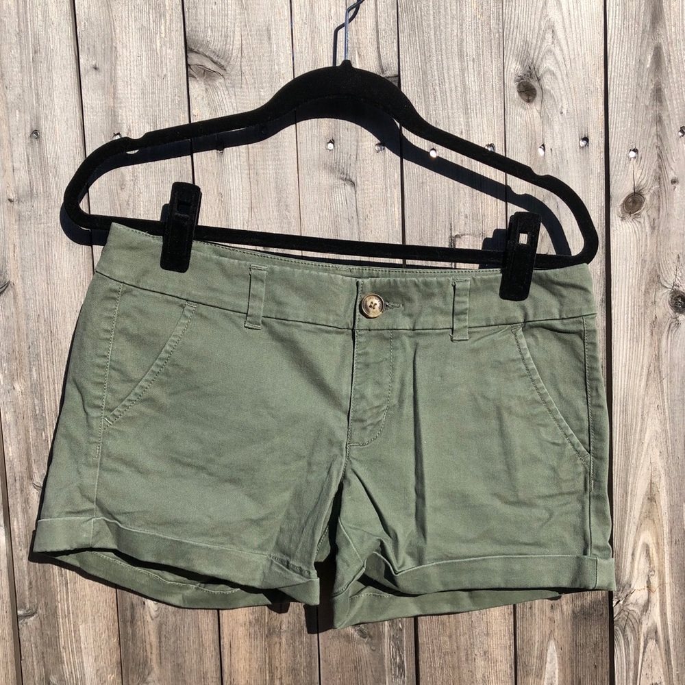 American Eagle Olive Shorts